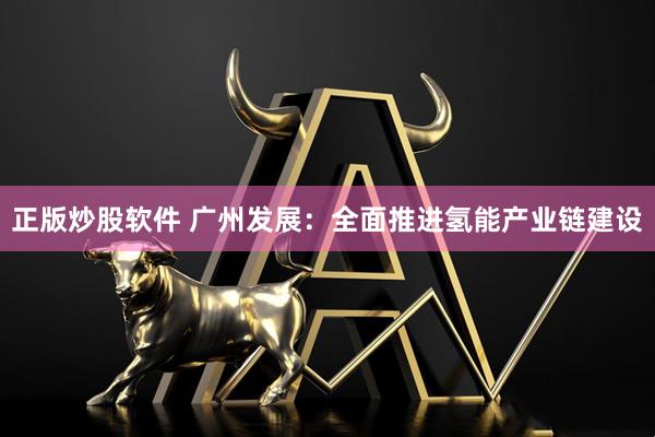 正版炒股软件 广州发展：全面推进氢能产业链建设